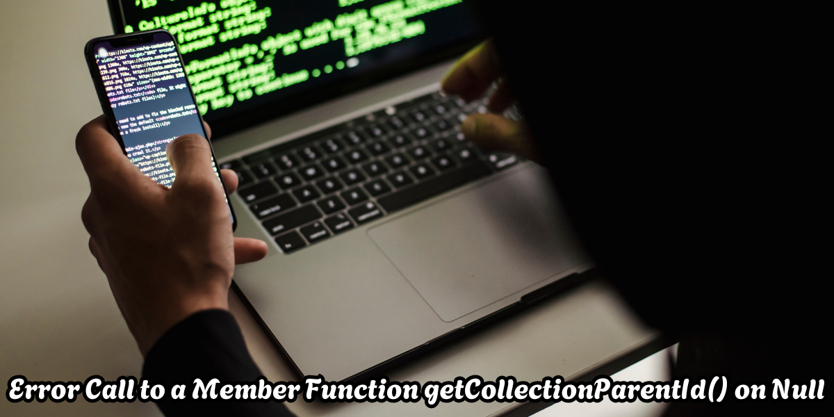 Error Call to a Member Function getCollectionParentId() on Null